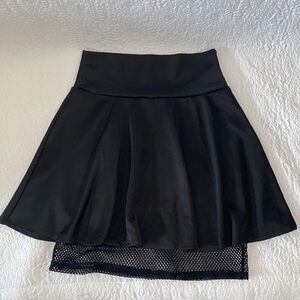 RAINBOW Nylon Overlay Netted Mini Skirt